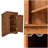 Brown Triangle Bathroom Storage Cabinet With Adjustable Shelves, Freestanding Floor Cabinet For Home Kitchen-1831992860