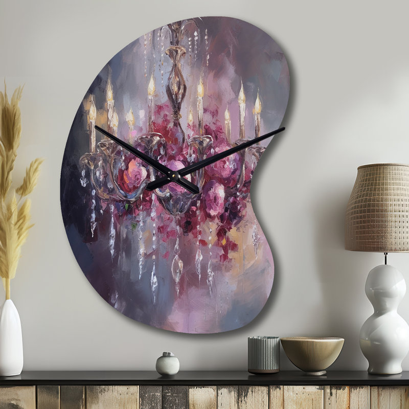 Horloge murale Vefa Elegant Floral I - asymétrique, Petit