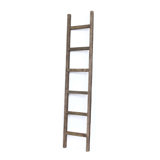Orval  Gray Rustic Wood Ladder Shelf