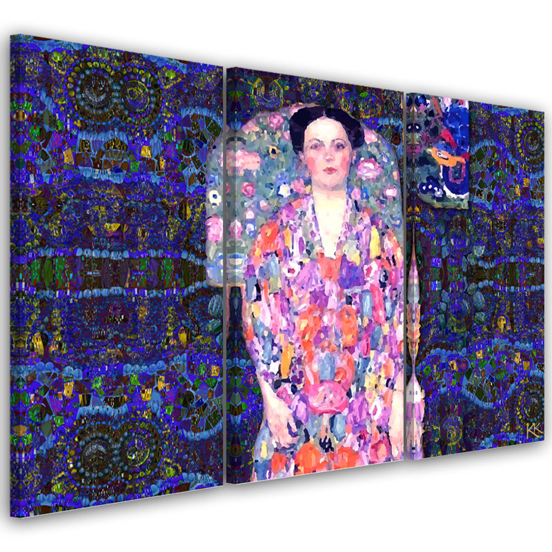 Portrait Of Eugenia Primaves - 3 Piece No Frame Print on Canvas, 80cm H x 120cm W