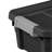 Sterilite Rugged Industrial Stackable Storage Tote w/ Lid, Black