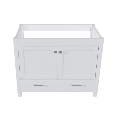 42" Bathroom Vanity Base Without Sink, Multi-Functional Cabinet With Doors & Drawers