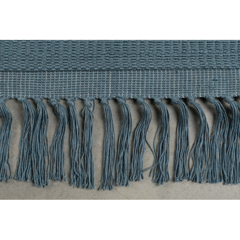 Blink Flatweave Area Rug in Blue, Rectangle 5'7" x 7'10"