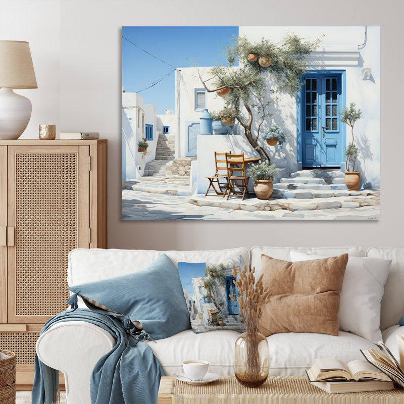 «Grèce Cycladic Harmony IV», art mural sur toile Grèce, Toile tendue, H 24 po x l 32 po