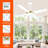 Basilio 52'' Large Indoor Ceiling Fan with LED Lights, and 4 Blades-1978907096