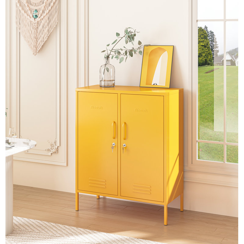 Armoire de rangement verrouillable en métal à 2 portes, armoire industrielle robuste à 3 niveaux avec tablettes amovibles, rangement polyvalent facile à assembler pour le bureau à domicile