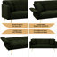 Lit convertible, texture velours, structure en bois brun, convient aux petits espaces - pliables, 2 sièges, coussins mi-doux, pour les salons-1849333105-1849333107