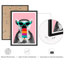 «Cool Lemur», ensemble de 2 encadrements amusants de singe avec crème glacée et lunettes de soleil pour décor de chambre d'enfant ou de café moderne-119347294-119347292