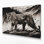 Faune, lion de montagne, art mural sur toile noire