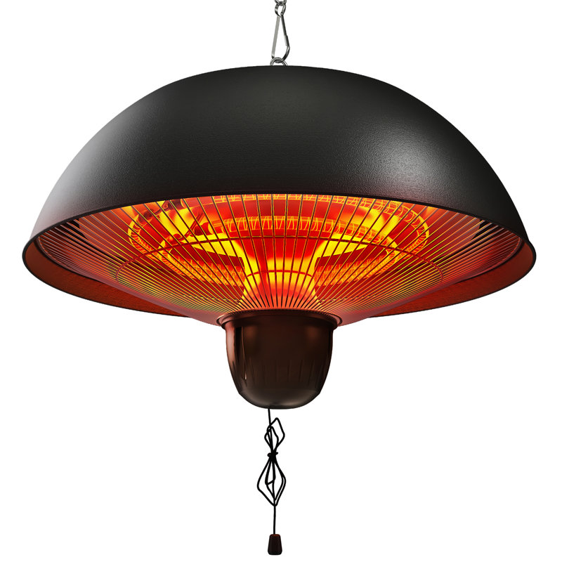 Electric Hanging Patio Heater, Black