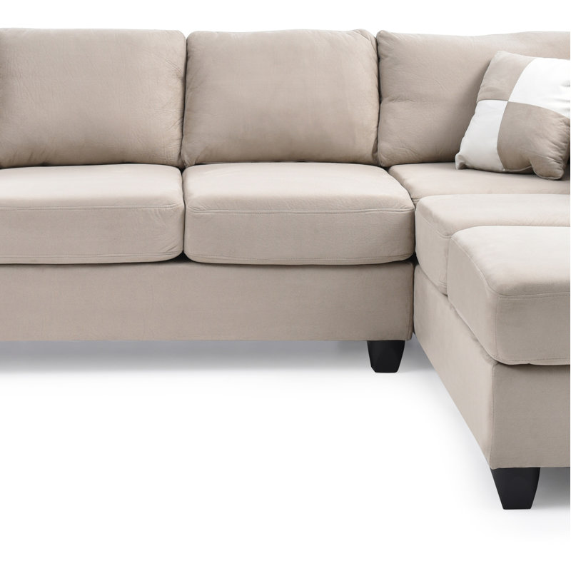 Canapés modulaires pour salon modulaire (sans repose-pieds), Microfibre blanche