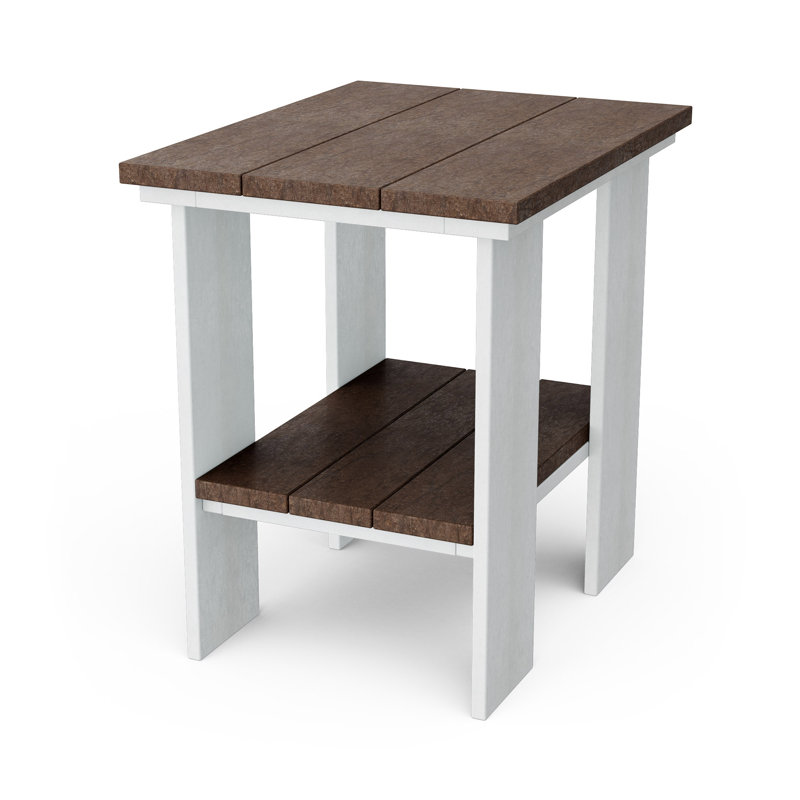Table d'appoint contemporaine, Brun Tudor / blanc