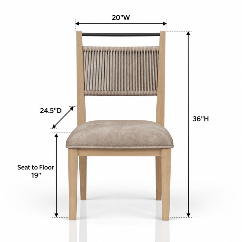 Ensemble repas 5 pièces Marielle Wood Furniture, Bois beige