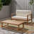 Acacia Wood Outdoor Loveseat Set, Slatted Design & Water-Resistant Cushions-1883666188-1883666189