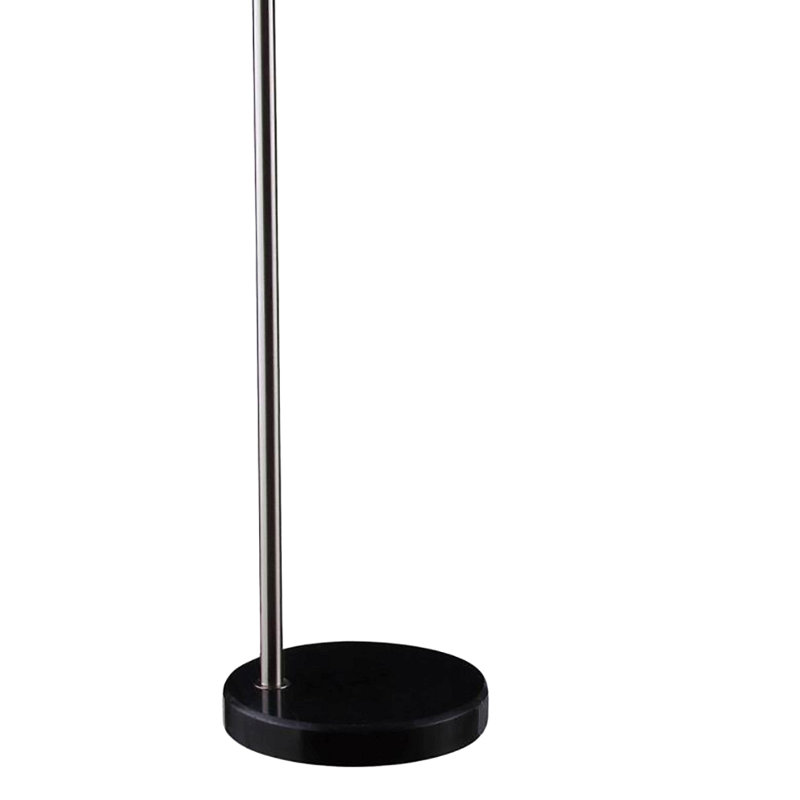 Black And Chrome Arc Floor Lamp