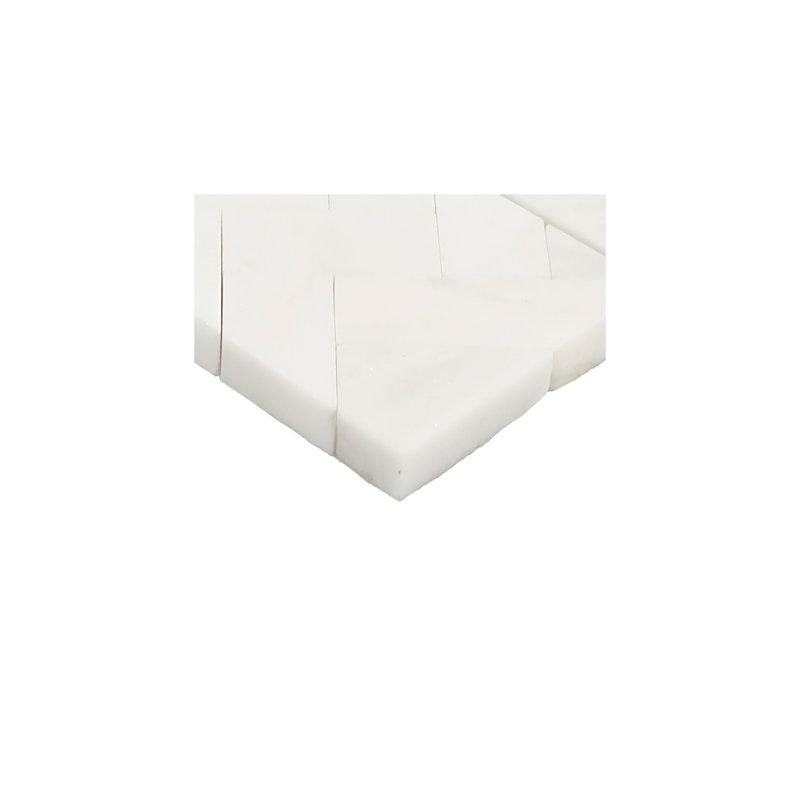 Daltile Eclessia marbre pierre naturelle double mosaïque à chevrons polie (10 pièces par carton) (7,50 pieds carrés par carton)