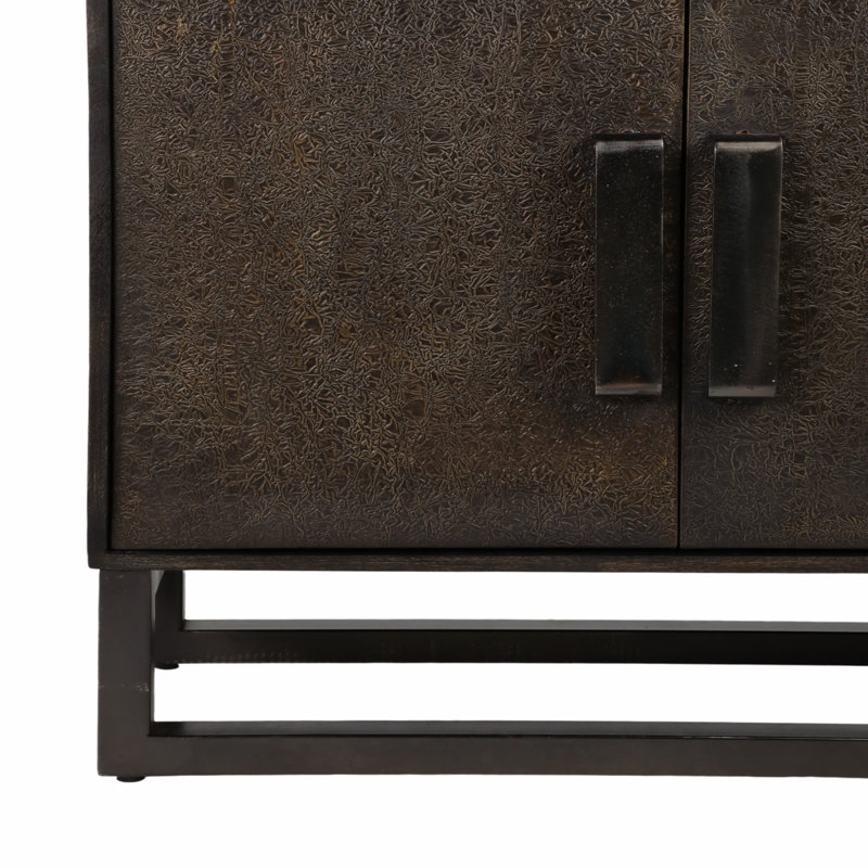 Coffre en bois brun riche 35 po Gibbs, solution de rangement idéale pour les maisons élégantes - 35 po x 15 po x 32 po