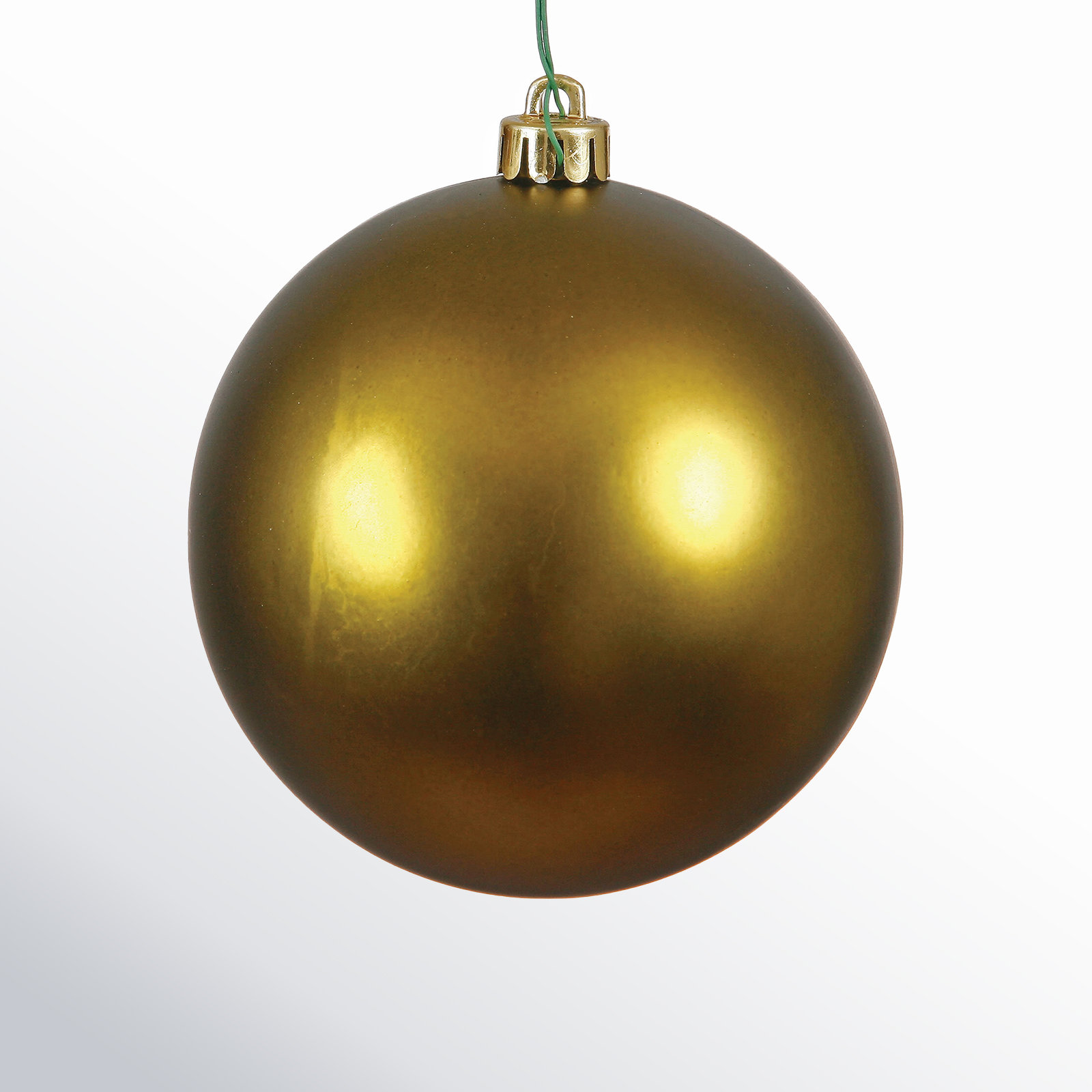Shatterproof Bauble, 2.75", Olive Matte