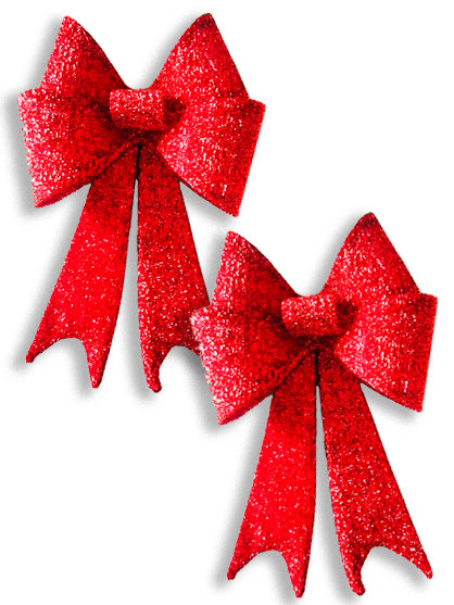 18" Mesh Bow, Red