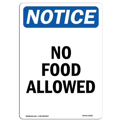 No Food Allowed Sign