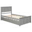 Lit plateforme simple avec lit gigogne mobile gris - construction durable et bois massif-1758556608