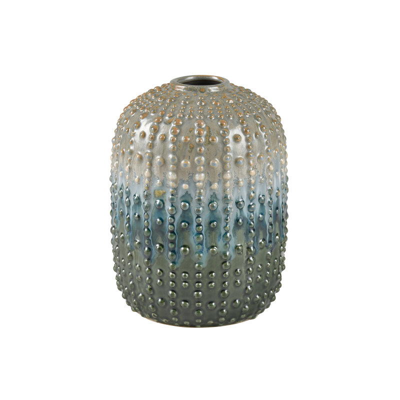 Vase Jaffe - Petit réactif vert, H 7,75 po x l 6 po x P 6 po