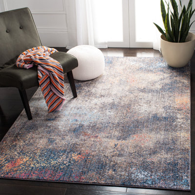 Tapis bleu / brun Massad