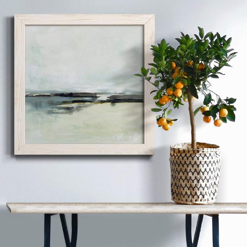 Toile encadrée «Sage Skies I-Premium» - prête à être accrochée, Blanc, H 35,5 po x l 35,5 po x P 1,5 po