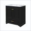 Meuble-lavabo 30 po avec détails sculptés et tiroir français-431624461