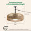 Ventilateur de plafond extérieur imperméable 21 "avec lumière et télécommande noir