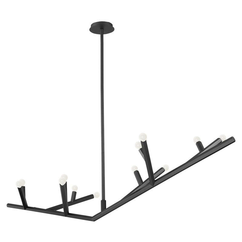 12 - Light Chandelier, Matte Black