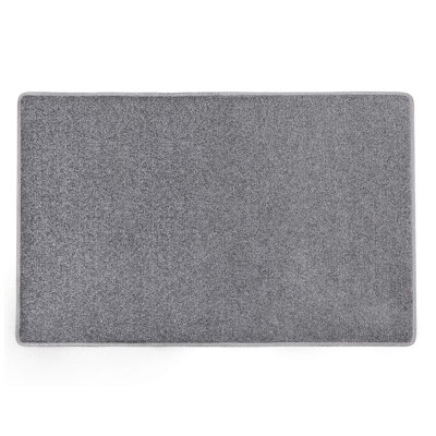 Carpet Stair Tread Landing Mat Tape Free Self Adhesive Non Slip Skid Resistant Indoor Doormat Area Rug Floor Mat (Gray)