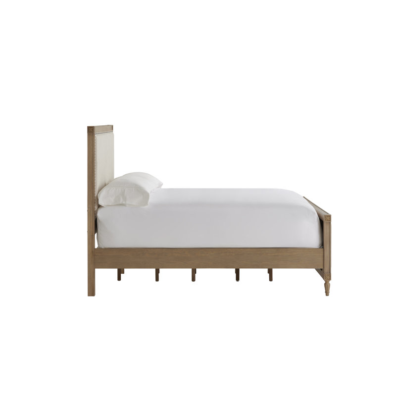 Batten Upholstered Bed, Brown, King