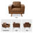 Inayat 22.3''W Leather Armchair With Solid Wood Legs-672179438