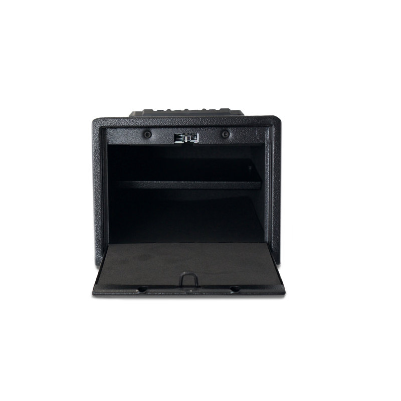 Grand coffre à accès rapide en acier noir mat - 11,89 po Profondeur, largeur 9,21, 8,43 lb, hauteur 7,19, largeur