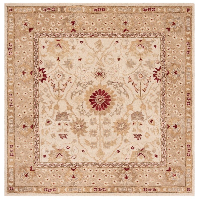 Tingley Hand Tufted Wool Pile Oriental Rug, Square 6'