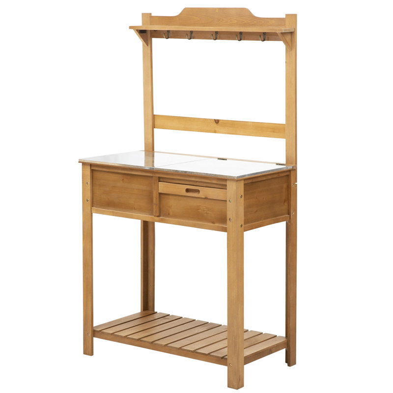 Aaliyaa Wood Potting Bench