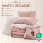 Ensemble de literie rose western cowgirl, 1 place et 1 place et demie, en microfibre.