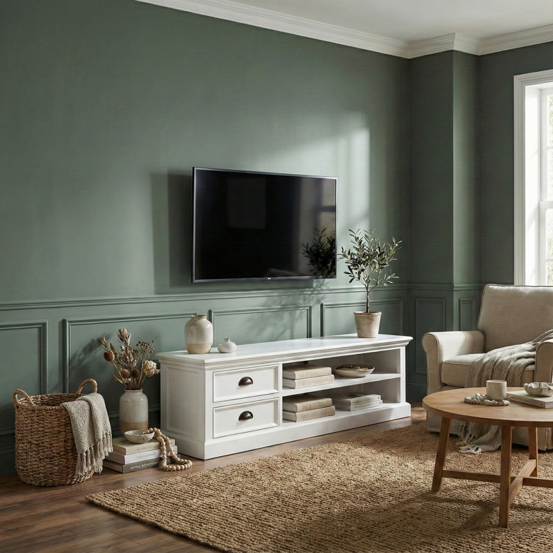 Guildford TV Stand, Brown/White