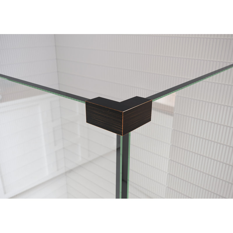 78" H Frameless Shower Door, Oil Rubbed Bronze