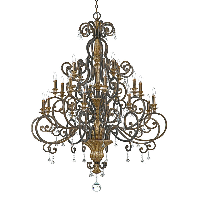 Nyah 20 - Light Dimmable Tiered Chandelier