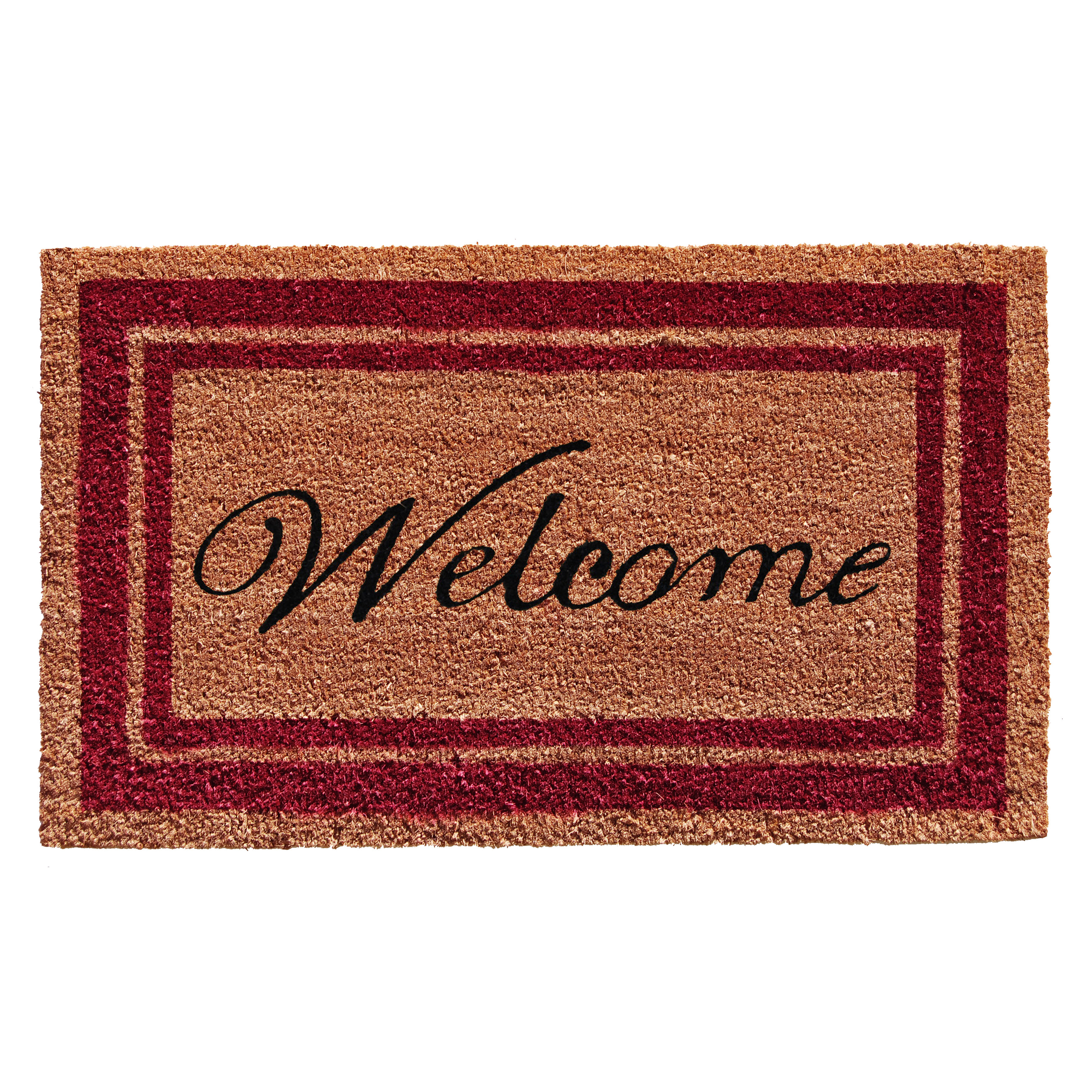 Charlton Home® Stender Border Welcome Non-Slip Outdoor Door Mat & Reviews | Birch Lane