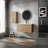 36" Modular Wall-Mounted Bathroom Vanity with Sink, Side Cabinet, and Soft-Close Doors