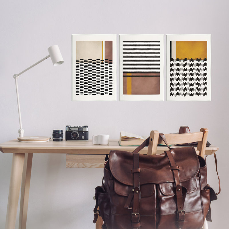 Ensemble de plaques murales abstraites naturelles par JJ Design House, LLC., H 15 po x l 10 po
