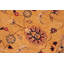 Tapis oriental doré / bleu en laine noué à la main 6 pi x 8 pi 10 po Baccio
