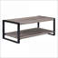 Ensemble de 3 tables basses industrielles modernes, brun rustique et amp; Finition noire pour le salon