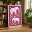 Symmetrical Elephants And Bloom Eclectic - Print-136764670-136764671