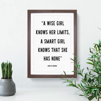 A Smart Girl - Picture Frame Typography
