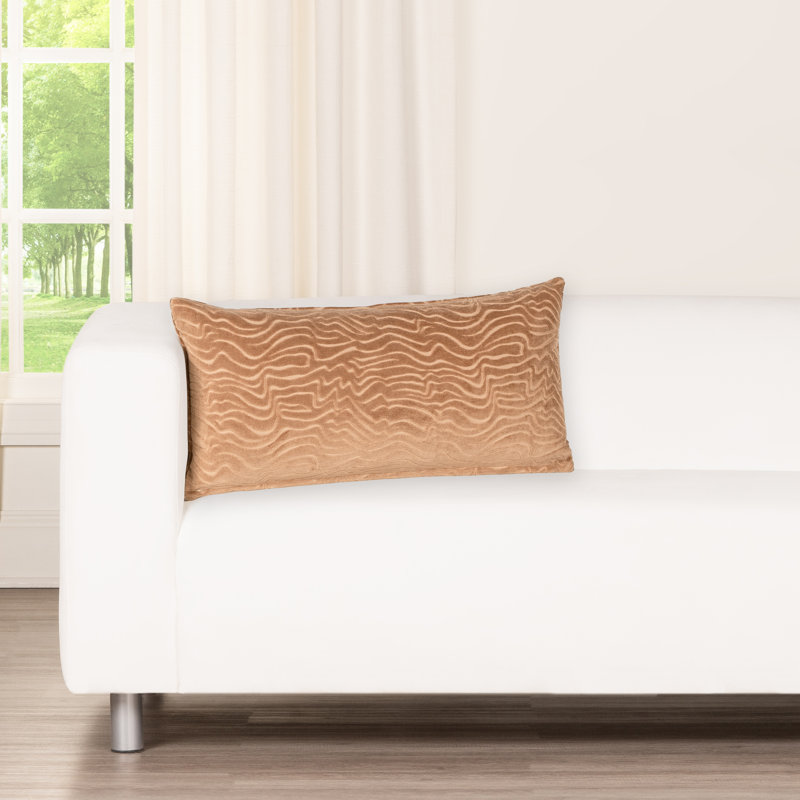 All Modern Disc Accent Pillow by Siscovers - Textured Sophistication,Comfort, Red, Rectangle 12"H x 21"W, Polyester