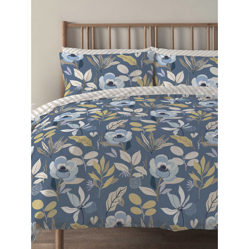 Chetek Polyester Floral Duvet Cover Set with Pillowcases Quilt Cover Soft and Breathable Duvet Cover